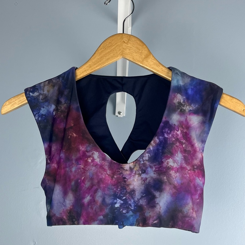 Athleta Supernova Entwined Crop Bikini Top tie-dye